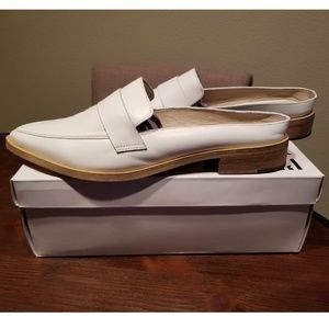 White Leather Mule